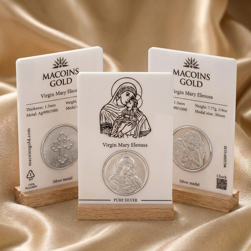 Silver medal Virgin Mary Eleousa New pack 